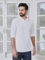 Off-White Deluxe Cotton Short Kurta