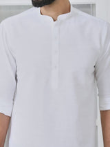 Off-White Deluxe Cotton Short Kurta