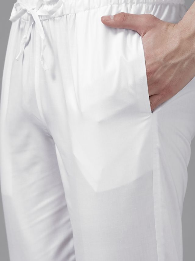 Men Multi Printed Pure Cotton Straight Kurta With Pyjama