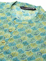 Men Multi Printed Pure Cotton Straight Kurta With Pyjama