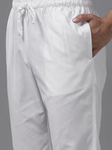 Men Maroon Regular Pure Cotton Pathani Printed Men's Kurta With White Salwar