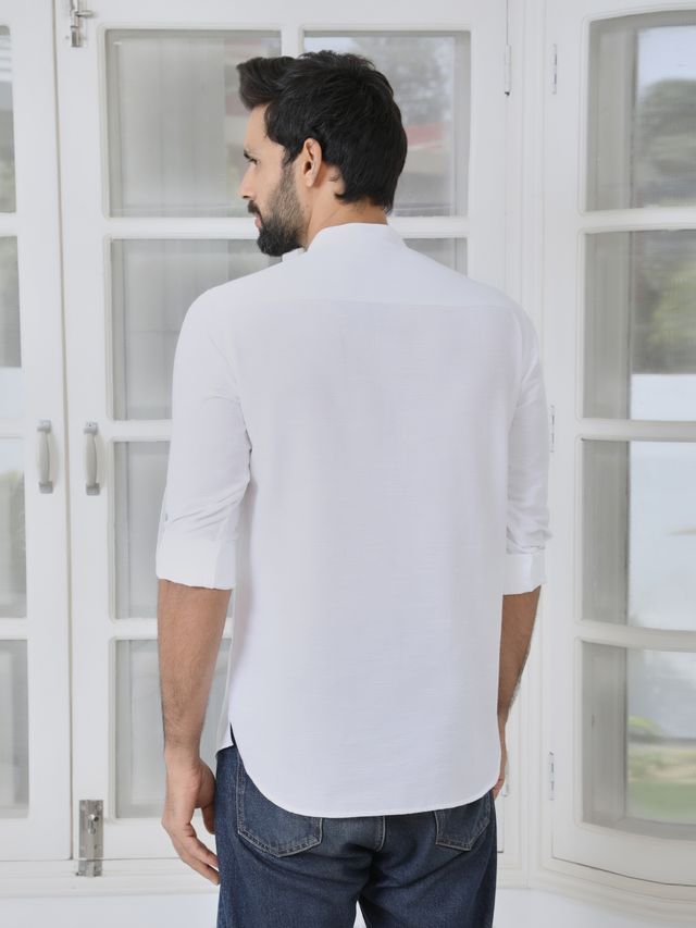 Off-White Deluxe Cotton Short Kurta