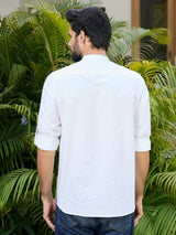 White Deluxe Cotton Short Kurta