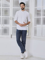 Off-White Deluxe Cotton Short Kurta