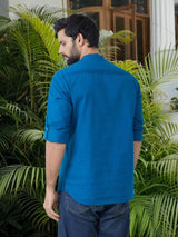 Men Pack Of 2 Blue & Pink Cotton Solid Short Kurta