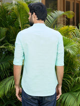 Men Pack Of 2 Green & Pink Cotton Solid Short Kurta