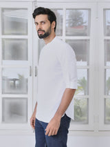 Off-White Deluxe Cotton Short Kurta