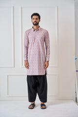 Men Beige Regular Pure Cotton Pathani Kurta