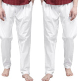 Men White Salwar With Nada Pack Of 2 Solid Cotton Combo Pajama