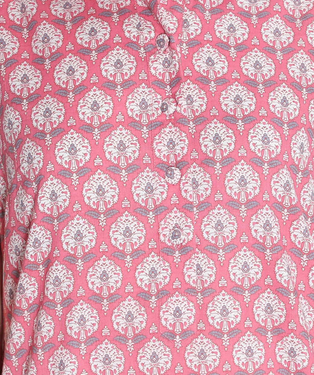 Women Pink And White Printed Dress