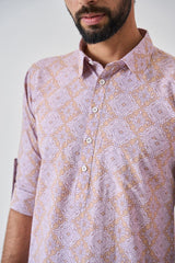 Men Beige Regular Pure Cotton Pathani Kurta