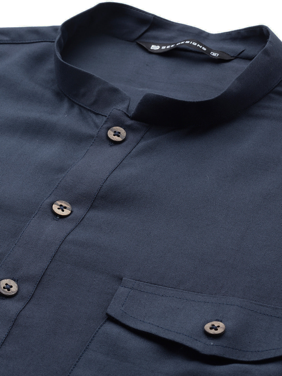 Men Blue Rayon Solid Pathani Sets