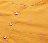 Riwaat.com Men Yellow & Maroon Woven Design Straight Kurta With Pajama Riwaat Haldi Woven Design