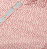 Men Peach & White Printed Pure Cotton Straight Kurta