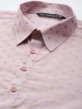 Men White Regular Pure Cotton Pathani Printed Men's Kurta With White Salwar