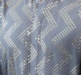 Men Grey And Gold Rayon Embroidery Sequins Kurta With Pajama