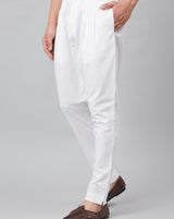 Men White Trouser Pant Pack Of 2 Solid Cotton Combo Pajama