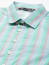 Men Green Regular Pure Cotton Pathani Printed Men's Kurta With White Salwar