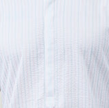 Men White with Subtle Pastel Stripes Kurta and Pajama