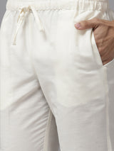 Light Blue Embroidered Zara Silk Straight Kurta with Pyjama