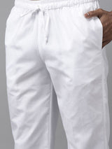 Men Olive Regular Pure Cotton Pathani Printed Men's Kurta With White Salwar