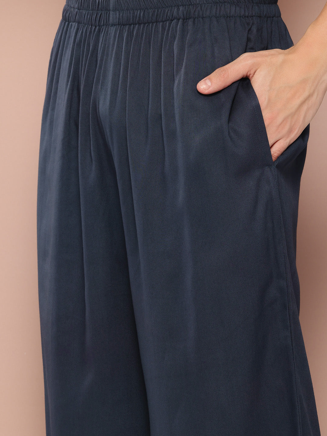 Men Blue Rayon Solid Pathani Sets