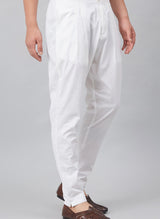 Men White Trouser Pant Pack Of 2 Solid Cotton Combo Pajama