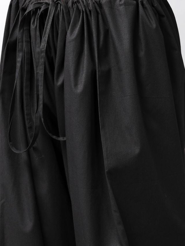 Men Blue Regular Pure Cotton Pathani Kurta With Black Salwar
