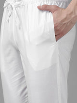 Men Green & Gold Stripe Printed Straight Kurta With Pyjama