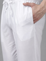 Men Pink & Gold Printed Straight Kurta With Pyjama