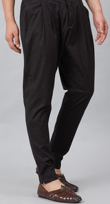 Men Black Trouser Pant Pack Of 2 Solid Cotton Combo Pajama