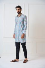 Men Multicolor Striped Pure Cotton Pathani Kurta