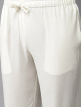 Riwaat.com Men White Solid Kurta Pajama With Golden Filigree Nehru jacket Riwaat Indo Western