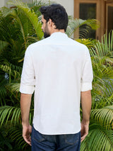 Cream Deluxe Cotton Short Kurta