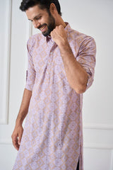 Men Beige Regular Pure Cotton Pathani Kurta