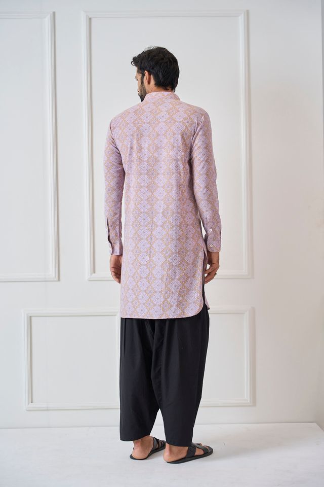 Men Beige Regular Pure Cotton Pathani Kurta