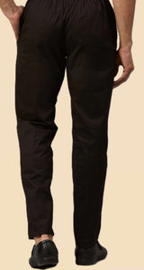 Men Black Solid Pajama