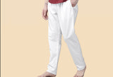 Men White Solid Salwar Style Pajama