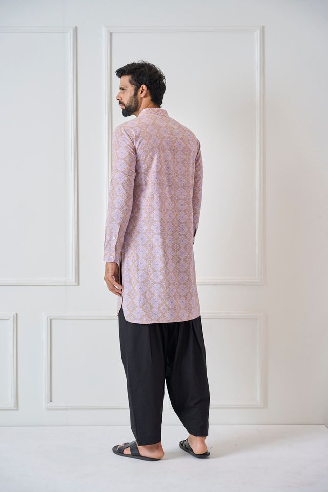 Men Beige Regular Pure Cotton Pathani Kurta