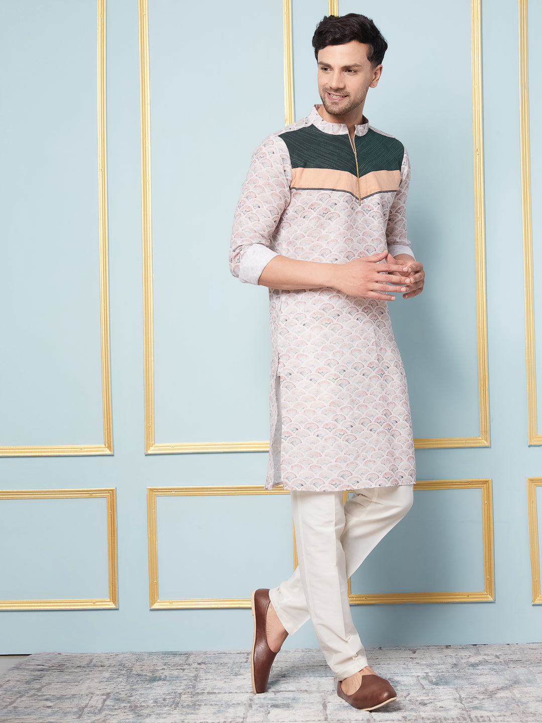 Men MulticolouredPrinted Kurta