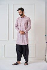 Men Beige Regular Pure Cotton Pathani Kurta