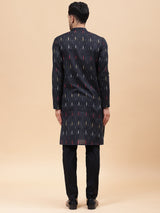 Men Black & Red, Yellow,White Pure Cotton Printed Straight Kurta