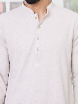 Men Thistle Purple Ethnic Motifs Sequins Embroidered Straight Kurta