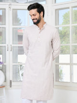 Men Thistle Purple Ethnic Motifs Sequins Embroidered Straight Kurta