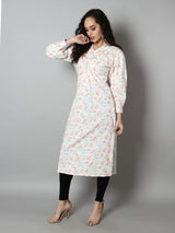 Women Pastel Floral Print Kurti