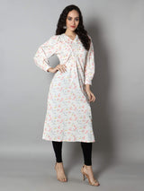 Women Pastel Floral Print Kurti