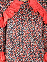 Women Red and Black Floral Print Kurti