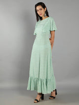 Women Green A-Line Dress