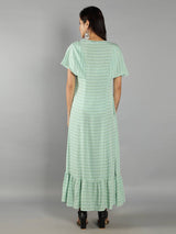 Women Green A-Line Dress