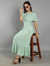 Women Green A-Line Dress